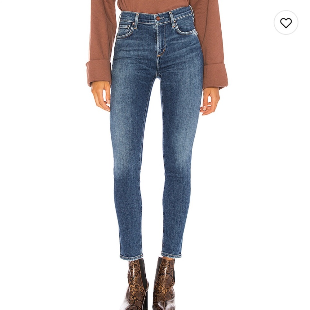 AGOLDE Sophie mid rise ankle skinny in tame